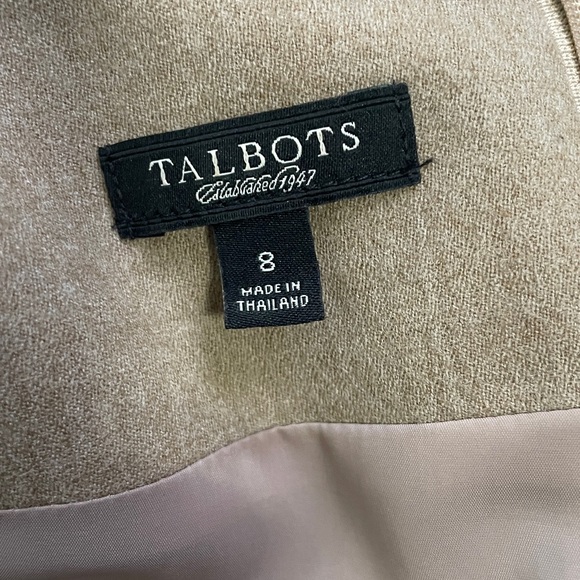 Talbots A Line Tan Midi Wool Dress - Picture 7 of 11